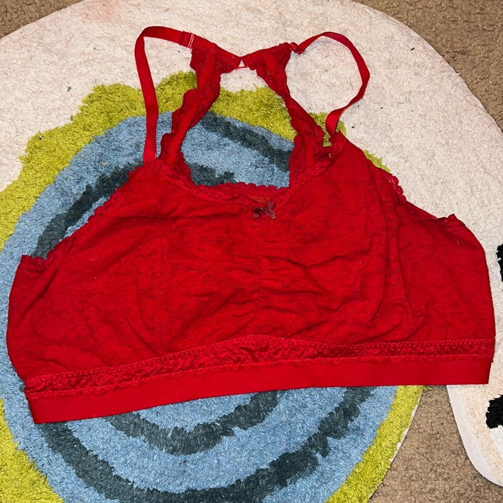 Lane Bryant 26/28 (3x) Red lace bralette